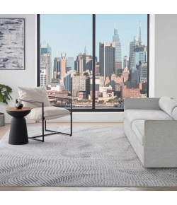 DKNY Central Park West CEP01 Grey 7 ft. 10 in. X 9 ft. 10 in. Area Rug