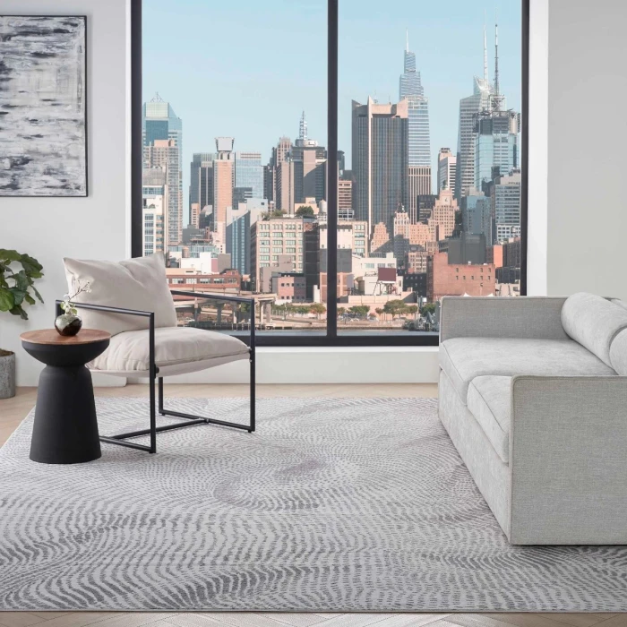 DKNY Central Park West Grey CEP01 8 ft. X 10 ft. Rect. Rug