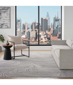 DKNY Central Park West CEP02 Grey 7 ft. 10 in. X 9 ft. 10 in. Area Rug
