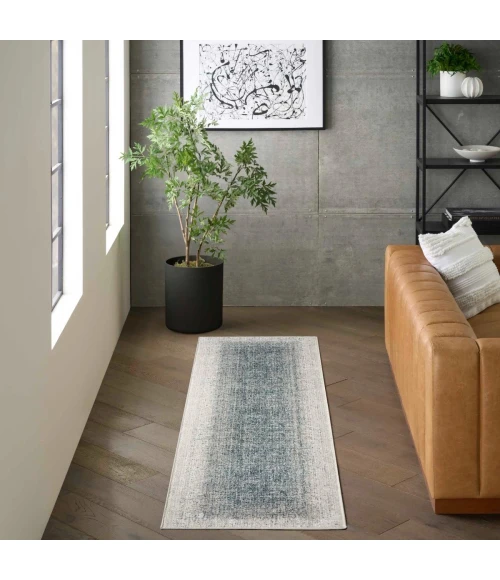 DKNY Grand Street Ivory Blue GRN03 5 ft. X 7 ft. Rect. Rug