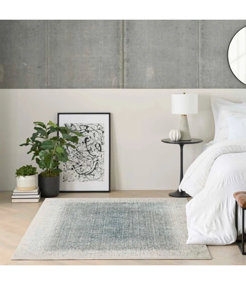 DKNY Grand Street Ivory Blue GRN03 5 ft. X 7 ft. Rect. Rug