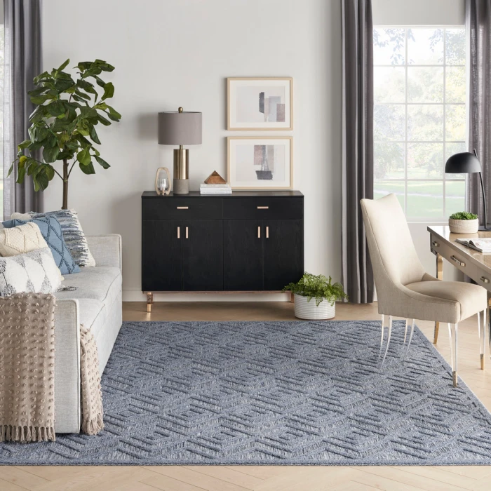 Nourison Versatile Area Rug NRV01 Denim Blue