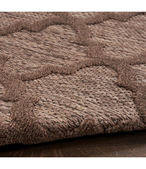 Nourison Home Easy Care Brown NES01 8 ft. Round Rug