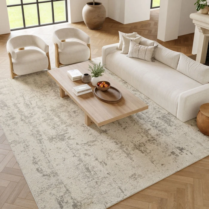 Nourison Quarry Cream Grey QUA01 8ft. 10in. x 11ft. 10in. Rect. Rug