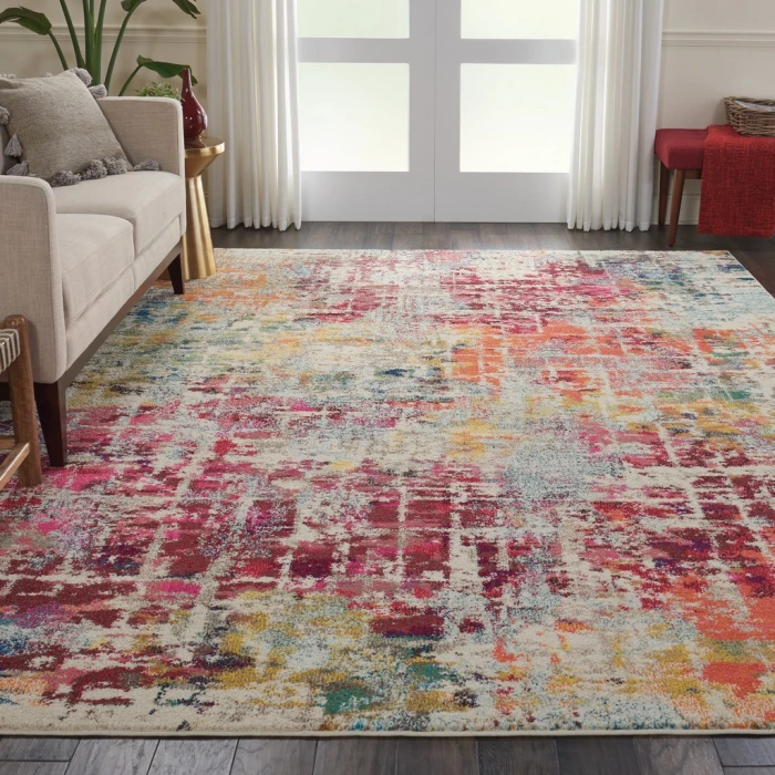 Nourison Celestial Area Rug CES13-Pink/Multicolor
