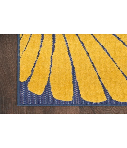 Nourison Aloha Navy Multicolor ALH24 2 ft. X 6 ft. Rectangle Rug
