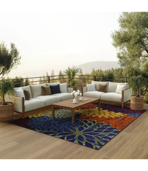 Nourison Home Aloha Blue ALH05 7ft. x 10ft. Rect. Rug