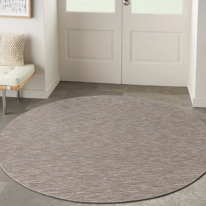 Nourison Washable Solutions Grey/Mocha WSL01 8 ft. X Round Rug