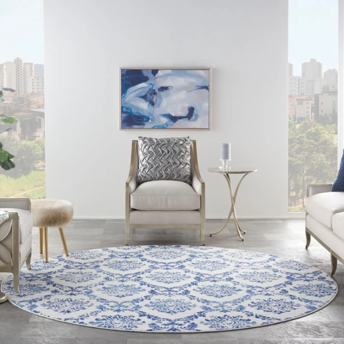 Nourison Whimsicle Area Rug WHS01-Ivory Navy