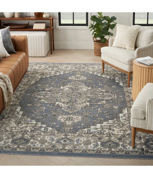 Nourison Quarry Blue QUA05 10 ft. X 14 ft. Rect. Rug
