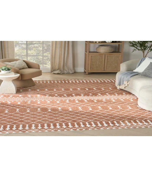 Nourison Astra Machine Washable Copper ASW10 6 ft. 7 in. X 9 ft. Rectangle Rug