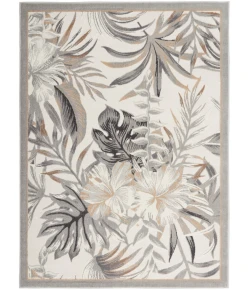 Nourison Home Seaside SDS02 Ivory Grey 5 ft. 3 in. X 7 ft. 3 in. Area Rug