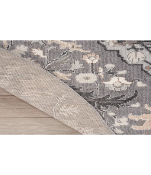 Nourison Elation Grey ETN09 5 ft. 3 in. Round Rug