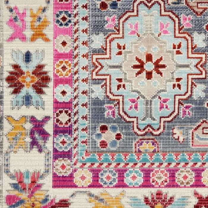 Nourison Vintage Kashan Area Rug VKA05-Grey/Multi