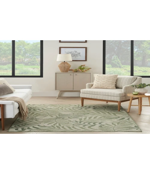 Nourison Garden Oasis Ivory Green GOA01 5 ft. X 7 ft. Rectangle Rug