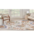 Nourison Aloha Ivory Blue ALH17 5 ft. 3 in. Round Rug