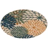 Nourison Home Aloha ALH05 Blue Green 5 ft. 3 in. Round Area Rug