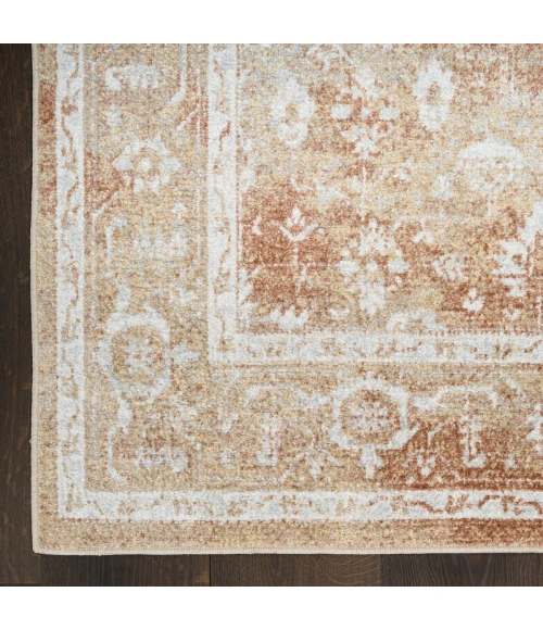 Nourison Astra Machine Washable Rust Multicolor ASW11 3 ft. 3 in. X 5 ft. Rect. Rug