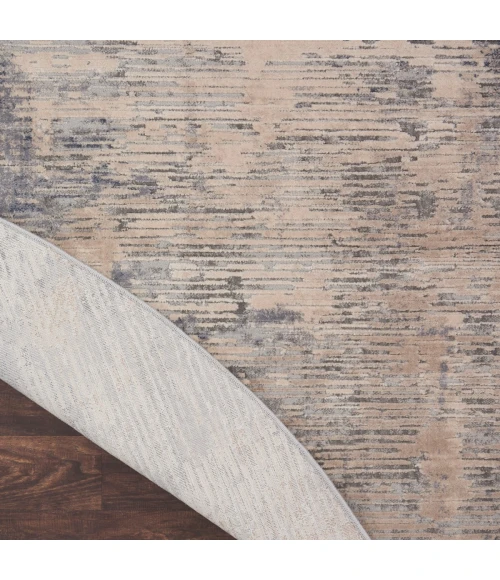 Nourison Rustic Textures Area Rug RUS05 Beige/Grey 5'3" Round