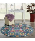 Nourison Passion Round Area Rug PSN01-Denim