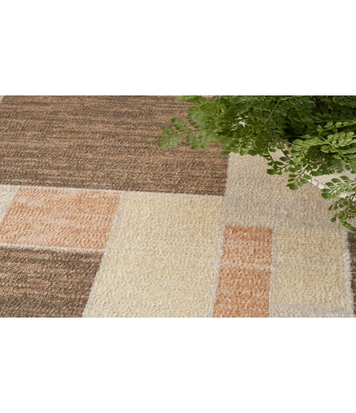 Nourison Astra Machine Washable Beige Multicolor ASW09 5 ft. 3 in. X 7 ft. Rectangle Rug