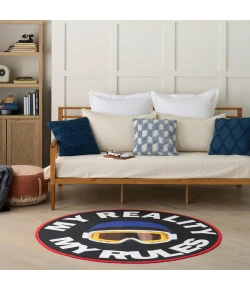 Nourison Home Imagination IMA24 Multicolor 5 ft. Round Area Rug