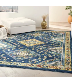 Nourison Home Allur ALR02 Navy Multicolor 7 ft. 10 in. X 9 ft. 10 in. Area Rug