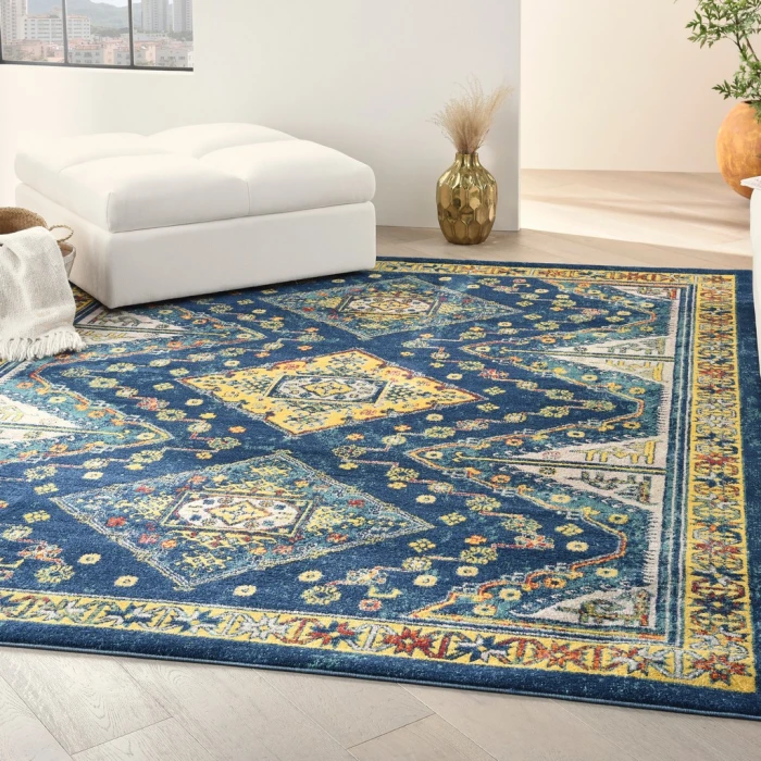 Nourison Allur Area Rug ALR02-Navy Multicolor