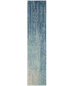 Nourison Home Passion PSN09 Navy Light Blue 2 ft. 2 in. X 10 ft. Area Rug