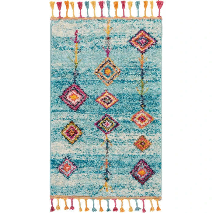 Nourison Nomad Aqua NMD04 2ft.2in. x 4ft. Rect. Rug