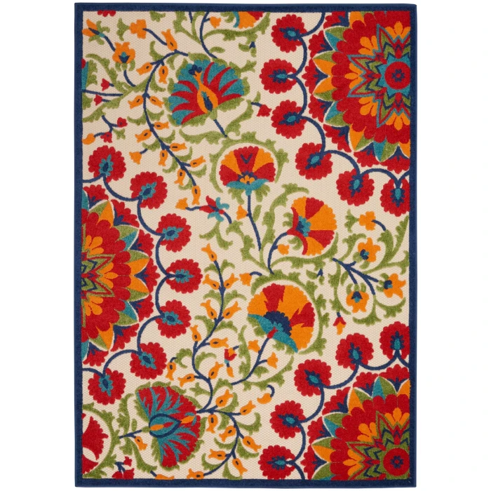 Nourison Aloha Area Rug ALH20-Red/Multi