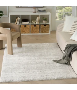 Nourison Home Modern Shag MMD04 Ivory Grey 5 ft. 3 in. X 7 ft. Area Rug