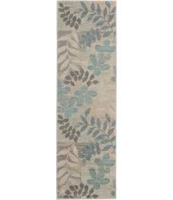 Nourison Home Tranquil TRA01 Ivory/Light Blue 2 ft. 3 in. X 7 ft. 3 in. Area Rug