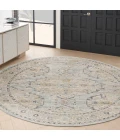 Nourison Lynx Light Blue LNX07 8 ft. X Round Rug