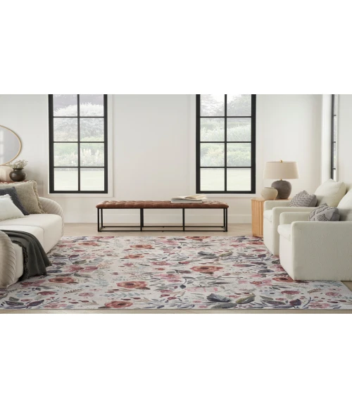 Nourison Nourison Washables Ivory Pink NWB01 4 ft. X 6 ft. Rectangle Rug