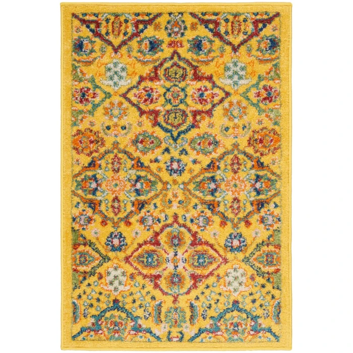Nourison Allur Area Rug ALR03-Yellow Multicolor