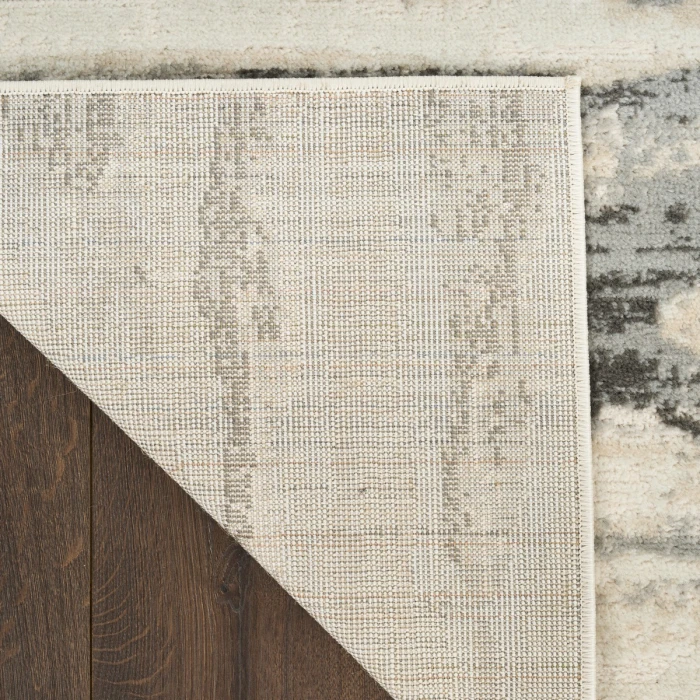Nourison Serenity Home Grey Multicolor SRH12 6 ft. X 9 ft. Rect. Rug