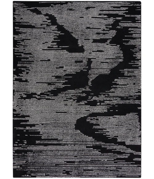 Michael Amini Ma30 Star Area Rug SMR02 Black Ivory 4' x 6'