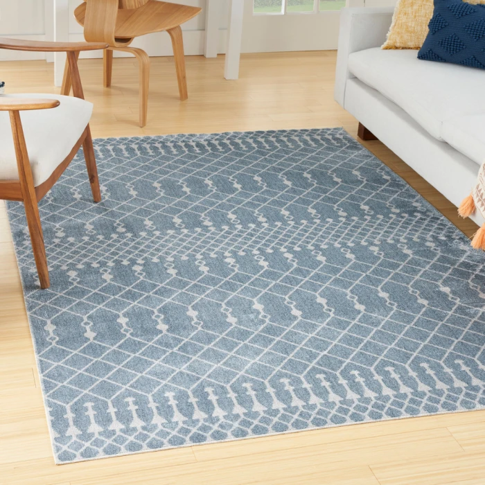 Nourison Astra Machine Washable Area Rug ASW10 Blue