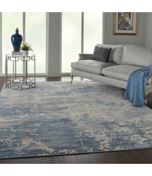 Nourison Rustic Textures Area Rug RUS08-Grey/Blue