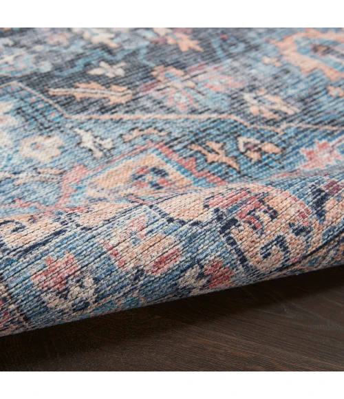 Nicole Curtis Machine Washable Series 1 Area Rug SR101 Light Blue Multi