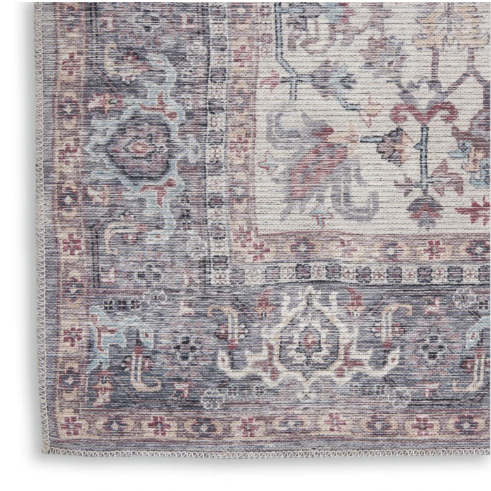 Nicole Curtis Machine Washable Series 1 Area Rug SR104 Black 2' x 4'