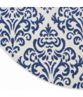 Nourison Grafix Round Area Rug GRF06-White/Blue