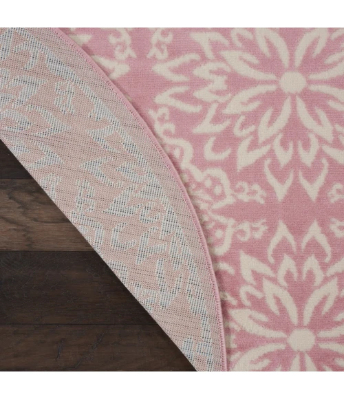 Nourison Jubilant Round Area Rug JUB06-Ivory/Pink