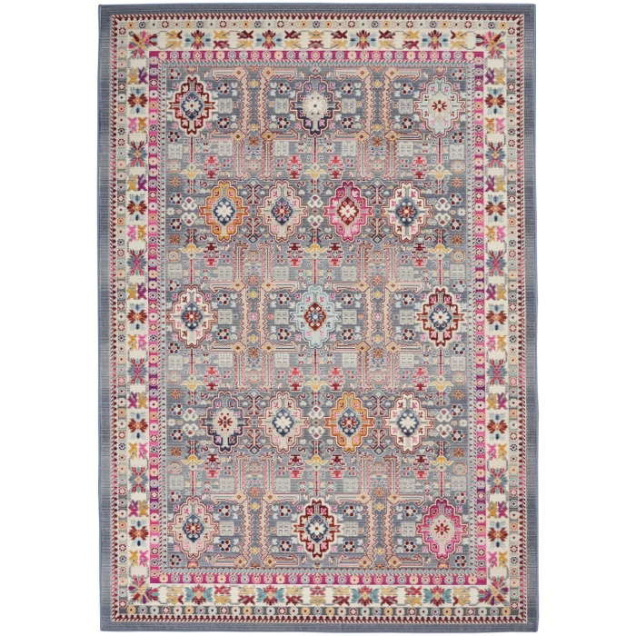 Nourison Vintage Kashan Area Rug VKA05-Grey/Multi