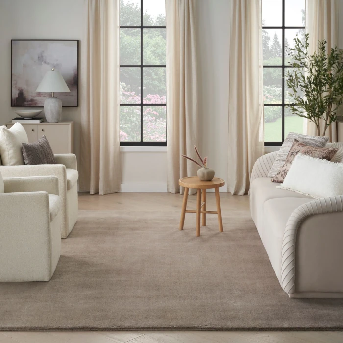 Nourison Plush Cloud Taupe PLC01 10 ft. X 14 ft. Rect. Rug