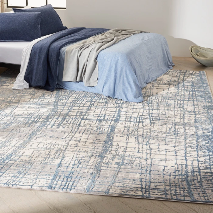 Calvin Klein Rush Area Rug CK950 Ivory Blue