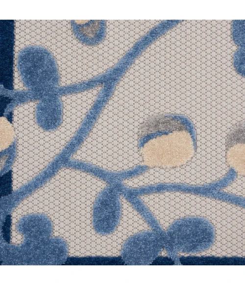 Nourison Aloha Area Rug ALH17 Blue/Grey 12' x 15'