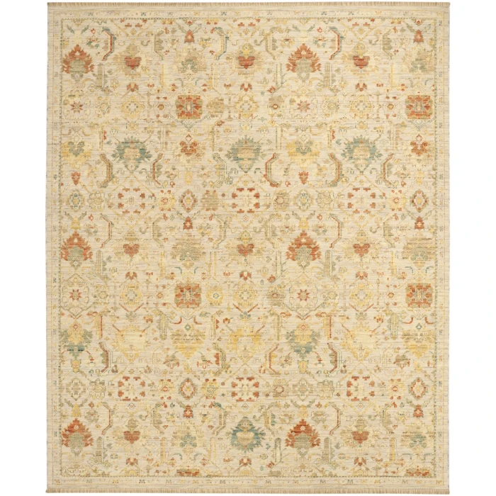 Nourison Antique Bloom Taupe Multicolor ANB02 10ft. x 13ft. Rect. Rug