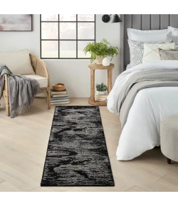 Michael Amini Ma30 Star SMR02 Black Ivory 2 ft. 3 in. X 8 ft. Area Rug